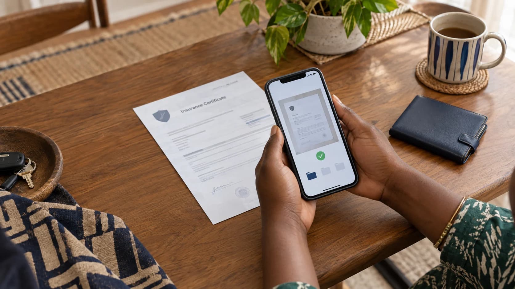 A document captured and filed with Papir on a phone